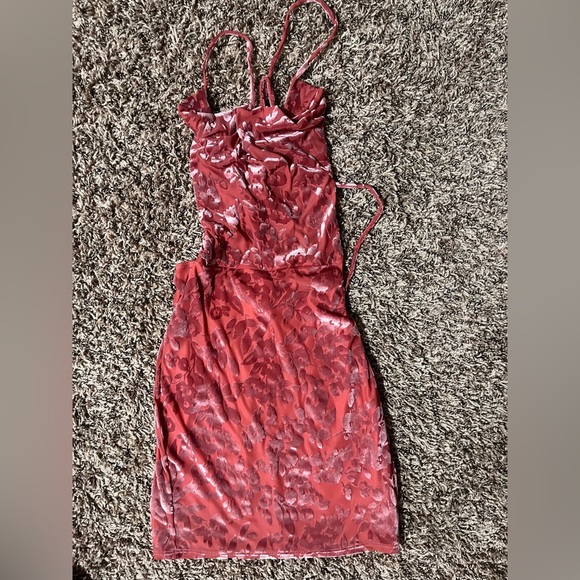 Bodycon Dress in Velvet Rose (Lucy in the Sky) - Picture 2 of 3